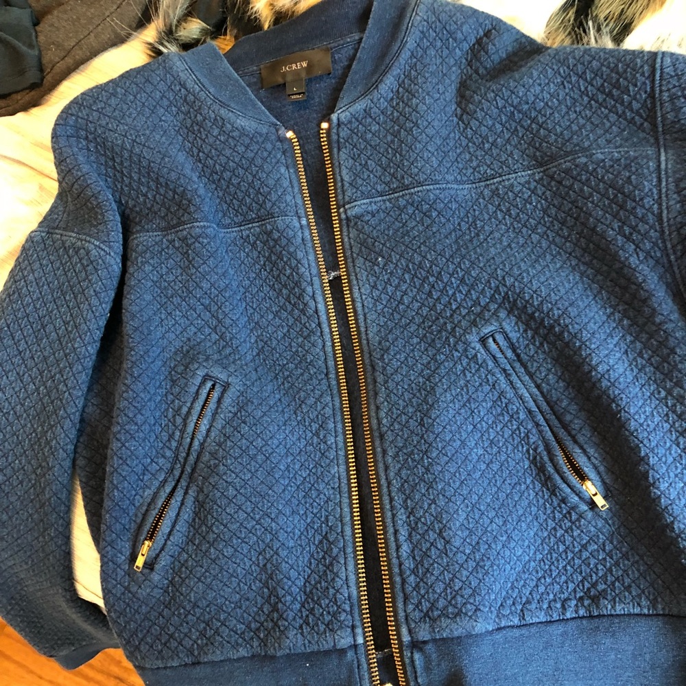 JCREW quilted bomber jacket